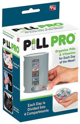 

Zenon 7-day 4 compartment Pill Pro Pill Box(Grey)