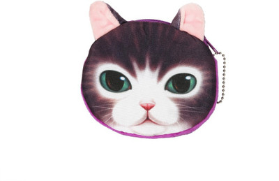 

WoWants 3D CAT Face Bag / CAT Face Pouch Wallet for makeup, accessories, small items storage new Design Zipper Case Coin Purse Female Male Coin Purse(Pink)