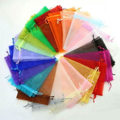 

Shrih Pack of 40 Colourful Organza Gift Pouches for Jewelry Storage/Party Favours Potli(Multicolor)