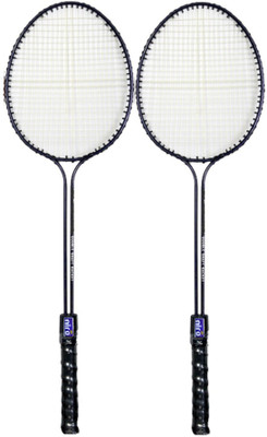 

niro N-Blacken Double Shaft Multicolor Unstrung Badminton Racquet(G3 - 3.5 Inches, 400 g)