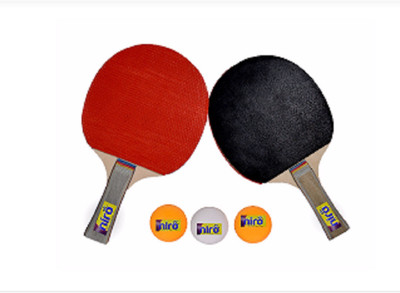 

Niro Table Tennis Set With 2 Racquet 3 Ball Multicolor Table Tennis Racquet(200 g)