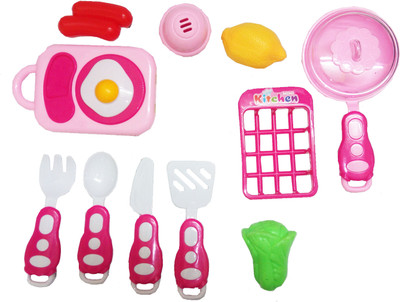 

TALKING GANESHA Colourful 13 Pieces ABS Material Kitchen Cutlery Set pretend & Play toy for kids (multicolor)