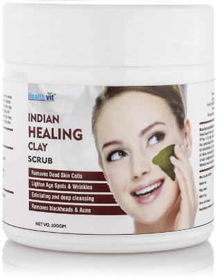 

HealthVit Healing Clay Scrub |For Facial Mask Finest|Purest|Highest Quality Deep Skin Cleanse 100ml Scrub(100 g)