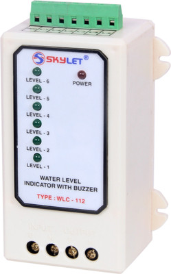 

SKYLET Water Level Indicator (6 level indication)With Buzzer At top Level(level no.6) used For both Single Phase(230v,50Hz) And Three Phase(415V,50Hz) with Carbon Sensor Wired Sensor Security System