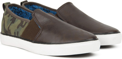 

Peter England PE PFFS31898128 Slip on Sneakers For Men(Brown, Green