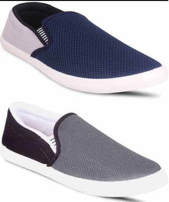 

JETTER Slip On Sneakers For Men(Grey, Black