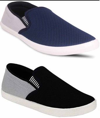 

JETTER Slip On Sneakers For Men(Grey, Black