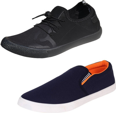 

BERLOC Canvas Shoes For Men(Multicolor, Black
