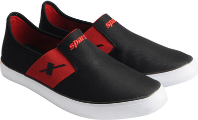 

Sparx Canvas Slip On Sneakers For Men(Black, Red