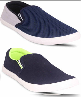 

JETTER Slip On Sneakers For Men(Grey, Green