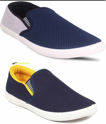 

JETTER Slip On Sneakers For Men(Grey, Yellow