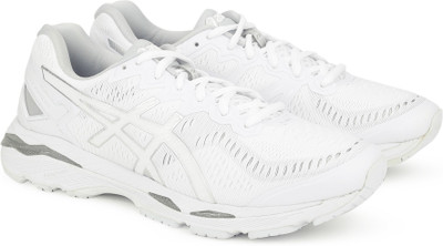 

Asics GEL-KAYANO 23 Running Shoes For Men(White, Grey, 0100