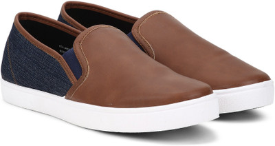 

Bata JACOB Slip On Sneakers For Men(Brown, Blue, Tan