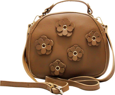 

Marvelous Gifts Girls Brown Leatherette Sling Bag