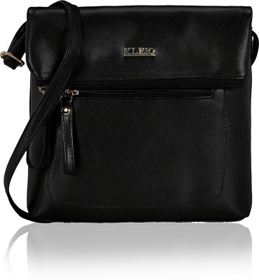 

Kleio Women Formal, Casual Black Leatherette Sling Bag