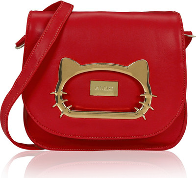 

Kleio Women Formal, Casual Red Leatherette Sling Bag