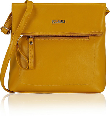 

Kleio Women Formal, Casual Yellow Leatherette Sling Bag