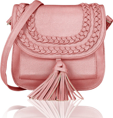 

Kleio Women Formal, Casual Pink PU Sling Bag