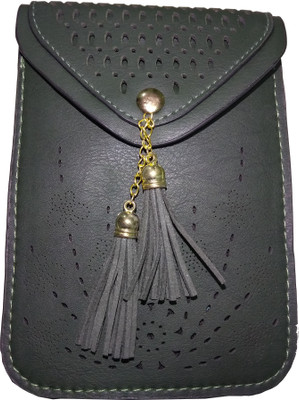 

AS Enterprise Girls Grey Leatherette Sling Bag
