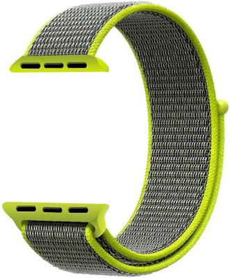 

Midkart Watch 42mm Florescent Green and Black 100% Original Woven Nylon Adjustable Sports Strap Series 1 / 2 / 3 / Nike+ Smart Watch Strap(Green, Black)