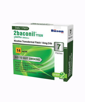 

2baconil Nicotine 14 mg step 2 (7 pcs ) 24 hour patch Smoking Patch(Pack of 7)