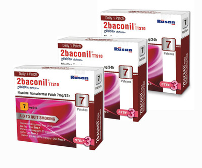 

2baconil Nicotine 7 mg step 3 (21 pcs ) 24 hour patch Smoking Patch(Pack of 7)