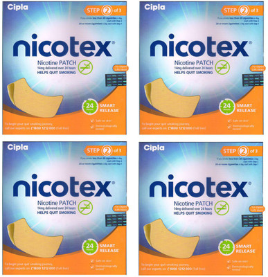 

nicotex Nicotine Patch 14mg (Step 2( (Pack of 4) 24 hour patch Smoking Patch(Pack of 28)