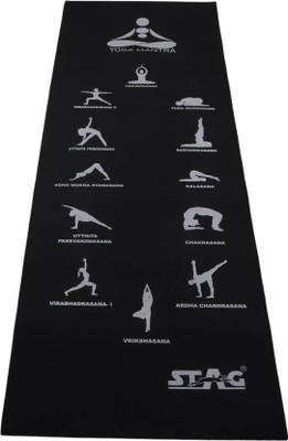 

Stag Yoga Mantra Asana Black, Silver 12 mm Yoga Mat