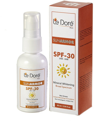 

Le Dore SunArmor SPF 30 Mineral Whitening Sunscreen | Instant Absorption | Non Sticky | Non Greasy (60 ml) - SPF 30 PA++(60 ml)