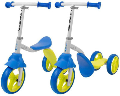 

SWAGTRON K2 Toddler 3 Wheel Scooter & Ride-On Balance Trike 2-in-1 Adjustable & Transforms In Seconds Manual Scooter for Kids Age 2 to 5 Tricycle(Blue)