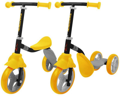

SWAGTRON K2 Toddler 3 Wheel Scooter & Ride-On Balance Trike 2-in-1 Adjustable & Transforms In Seconds Manual Scooter for Kids Age 2 to 5 Tricycle(Yellow)