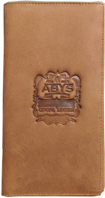 

ABYS Genuine Leather Card Holder||Credit Card Holder||Travel Document Holder for Men & Women(Tan)