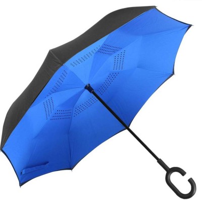 

Felcon Double Layer Inverted Reversible No Drip with C shape Handle (BLUE) Umbrella(Blue)