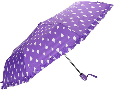 

Felcon 3 Fold Automatic Open Umbrella Designer Collection Umbrella(Purple)