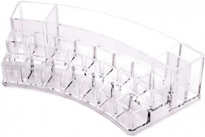 

pinkparifashion Acrylic Cosmetic Organizer Curved 19 Section cosmetic, cutlery, lipstick, jewelery Vanity Box(white)