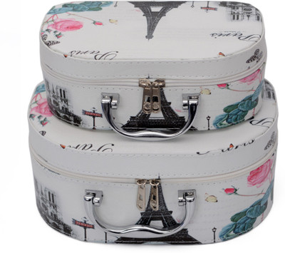

Store2508 Professional Beauty Make Up Storage Box Nail Cosmetic Box Vanity Case/Jewelry Box/Cosmetic Organiser Bag (Set of 2) (Design_C) Makeup and Jewwllery Vanity Box(Multicolor)