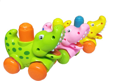 

Emob Amazing Press and Go Fun Activity Crocodile Animal Development toy for Toddlers(Multicolor)
