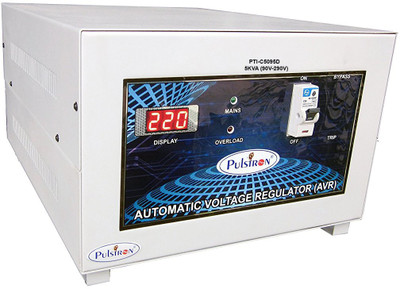 

PULSTRON PTI-C5095D 5 KVA (90V-290V) Single Phase Automatic Voltage Stabilizer for Mainline (Copper Winding)(Grey)