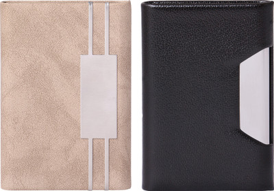 

MASU Men Black, Khaki Artificial Leather Card Holder(1 Card Slot)