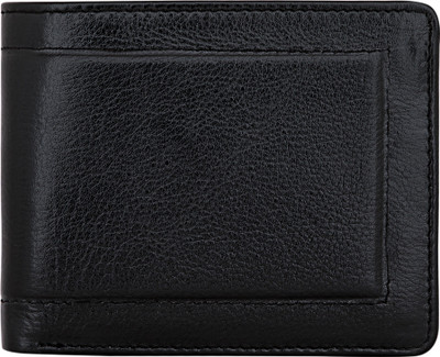 

POLLSTAR Men Black Genuine Leather Wallet(3 Card Slots)
