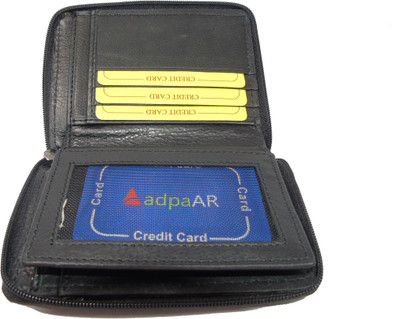 

ADPAAR Men Black Genuine Leather Card Holder(9 Card Slots)