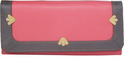 

Butterflies Women Pink, Grey Artificial Leather Wallet(6 Card Slots), Dark peach;grey