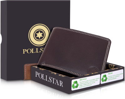 

POLLSTAR Men Brown Genuine Leather Wallet(7 Card Slots)