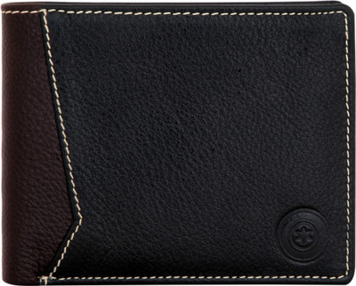 

POLLSTAR Men Black Genuine Leather Wallet(8 Card Slots)