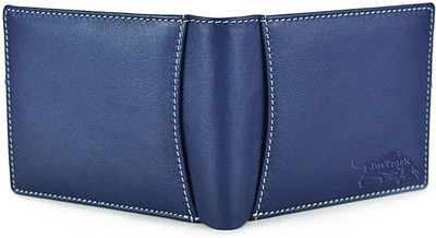 

JusTrack Men Blue Genuine Leather Wallet(6 Card Slots), Bule