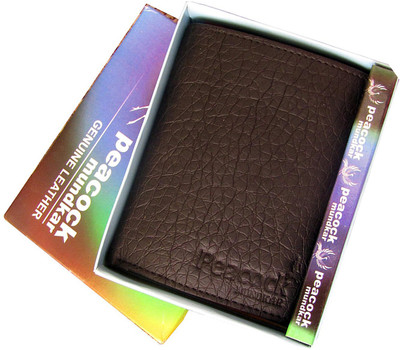 

Peacock Mundkar Men Black Artificial Leather, Genuine Leather Wallet(10 Card Slots)