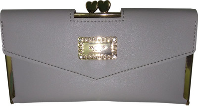 

AS Enterprise Girls Grey Artificial Leather Card Holder(6 Card Slots), Light grey