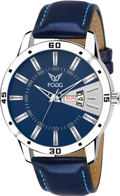 

Fogg 1147-BL Blue Day and Date Watch - For Men