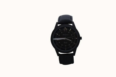 

swissco BLACK Belt WITH BLACK ROUND Dial Watch - For Men