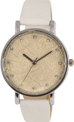 

3Wish 3WW-1251 Analog Creme Dial and White Strap Watch - For Women